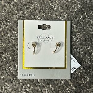 Brilliance 14KT Gold Flower Earrings